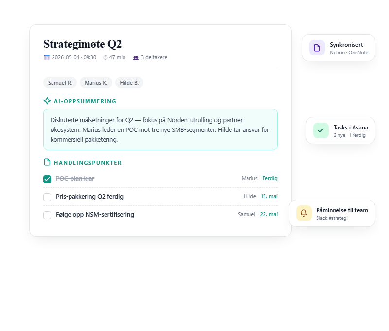 Tar møtenotater